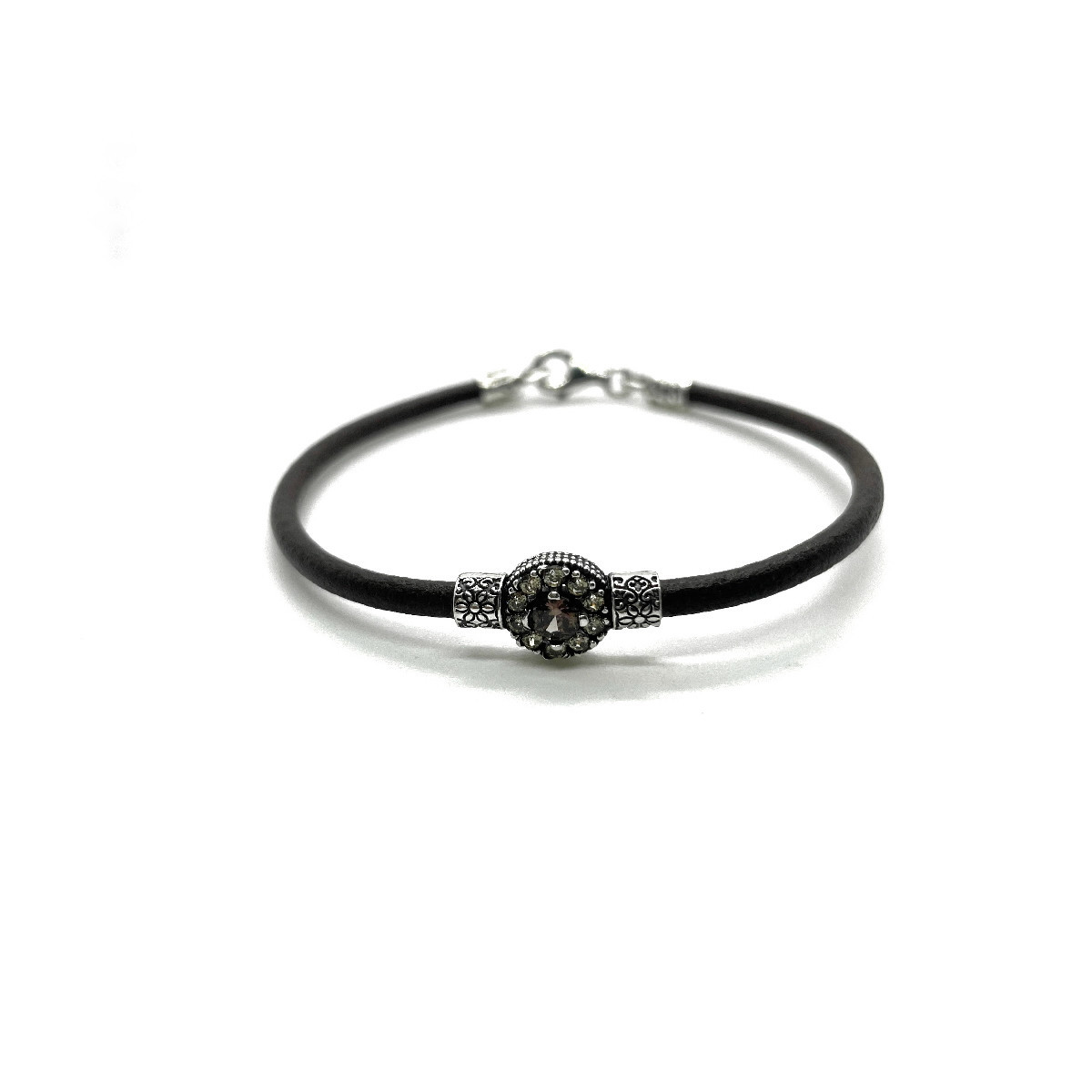 PULSERA TOP SILVER MARRÓN - PU7007PC