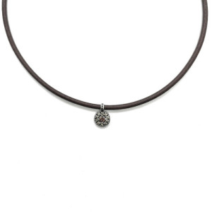 COLLAR TOP SILVER MARRON - CO7007PC