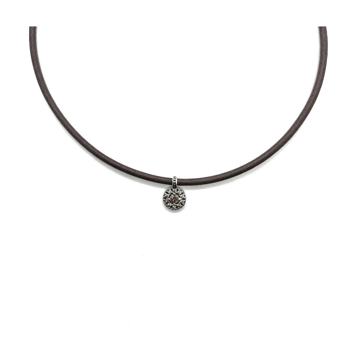 COLLAR TOP SILVER MARRON - CO7007PC