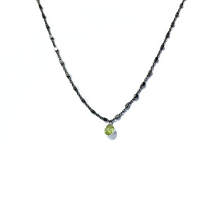 COLLAR PLATA PERIDOTO