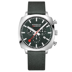 RELOJ MONDAINE CUSHION CRONO 41 MM VERDE - MSL41460LFSET