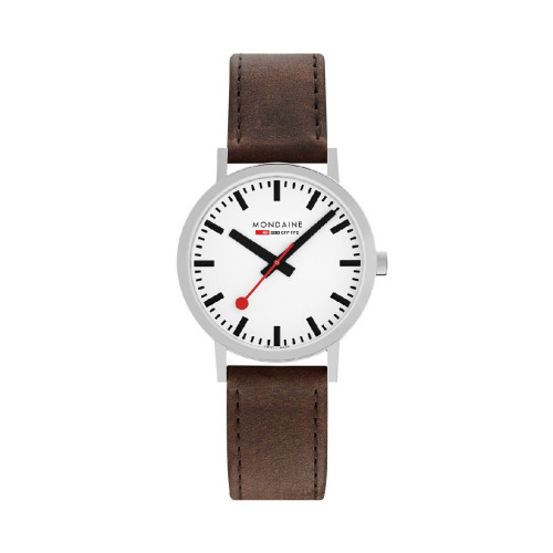 MONDAINE SBB CLASSIC WATCH POLISHED STEEL 40MM M6603036011SBGV