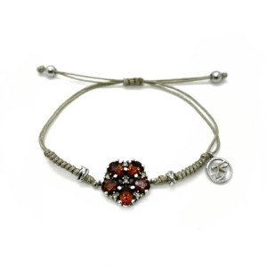 ORANGE TOP SILVER BRACELET - PU7065PMAG