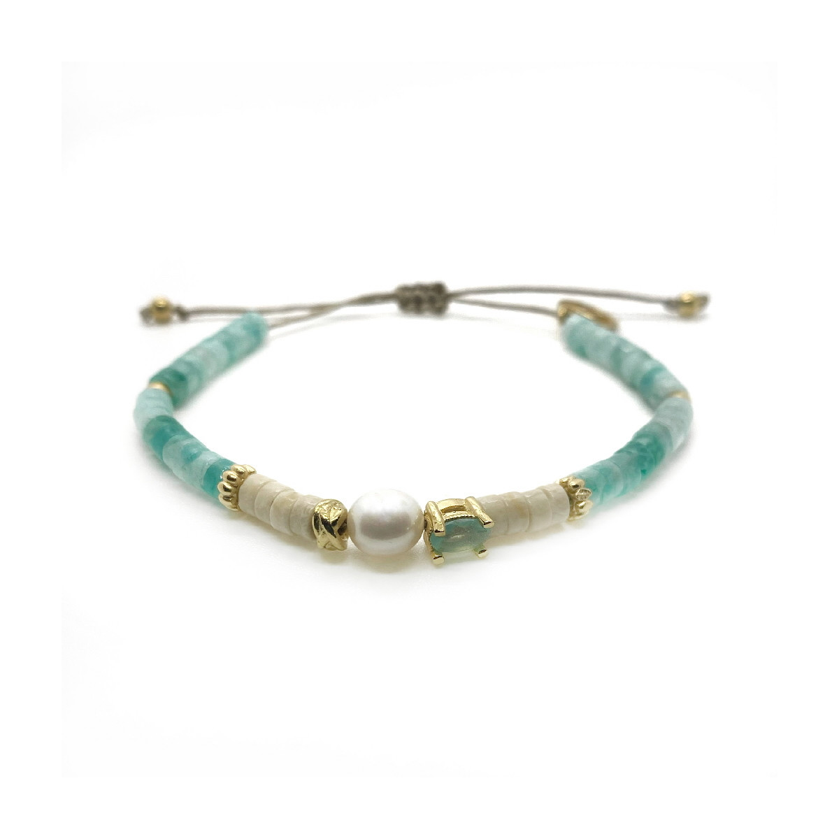 PULSERA TOP SILVER PERLA AZUL - PU7088PXTUC