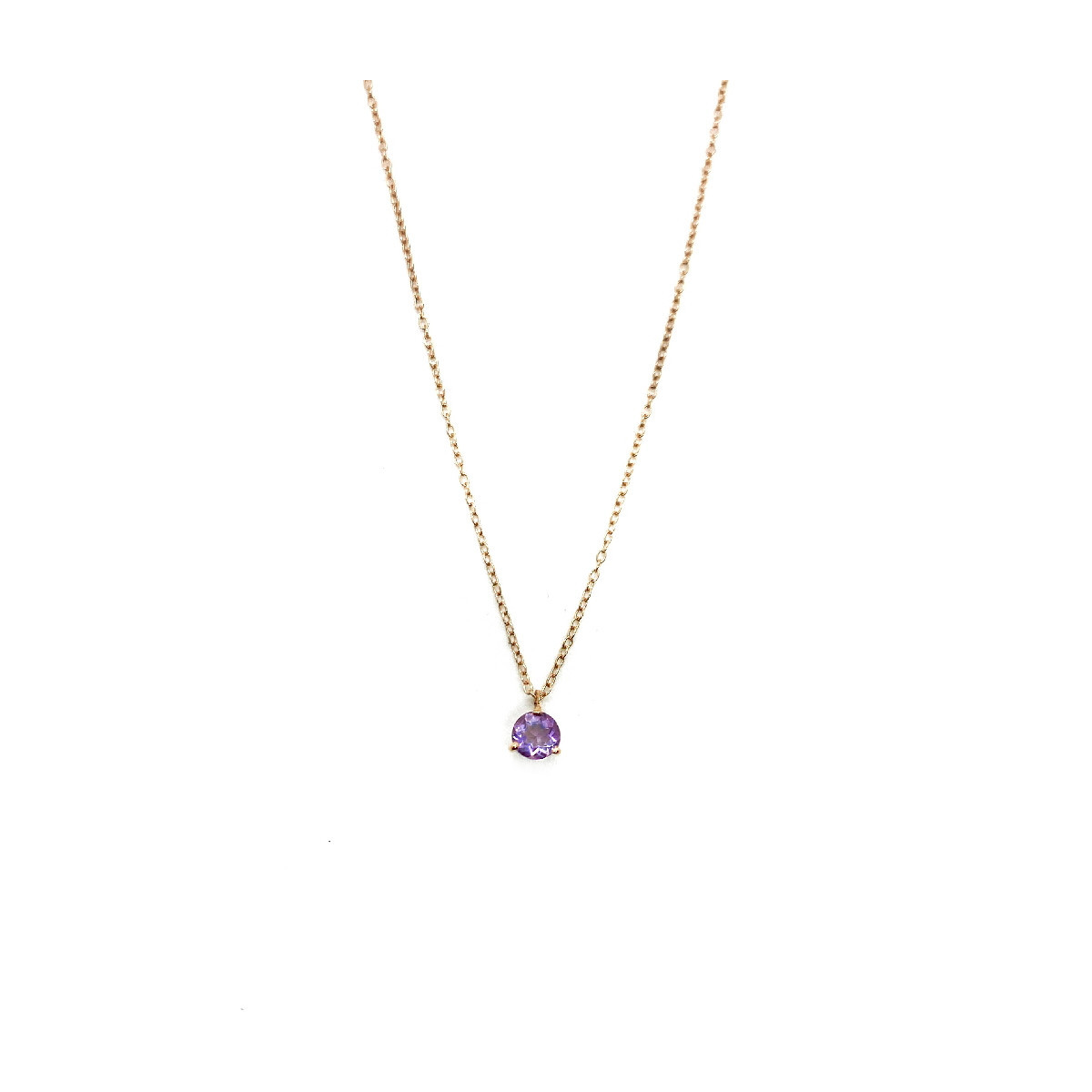 SUPERORO AMETHYST GOLD NECKLACE - A41-MOD1243A-43:03