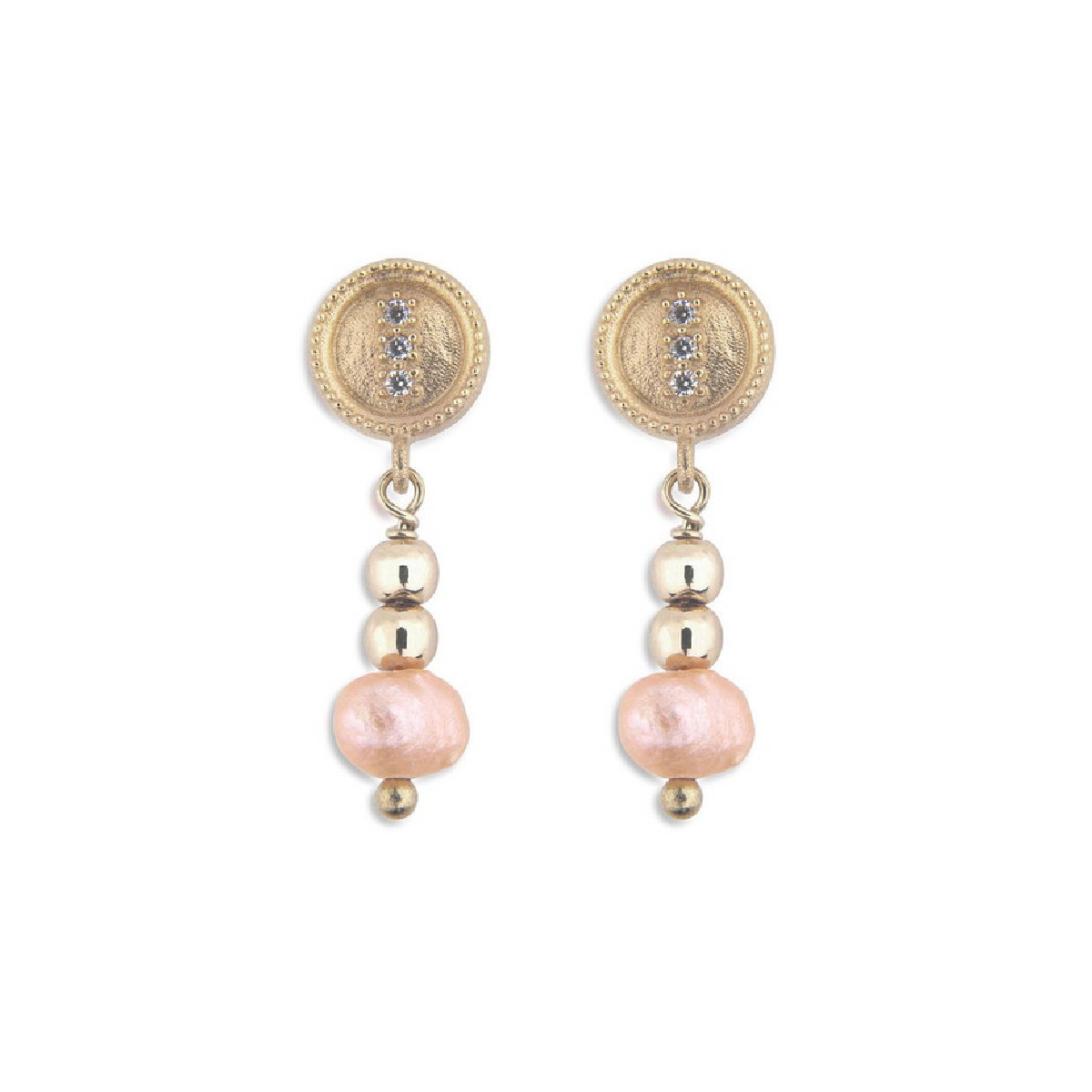 PENDIENTES PLATADEPALO PERLA - WE159G