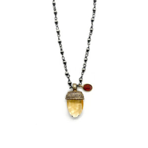 CITRINE PLATADEPALO NECKLACE - WN206X