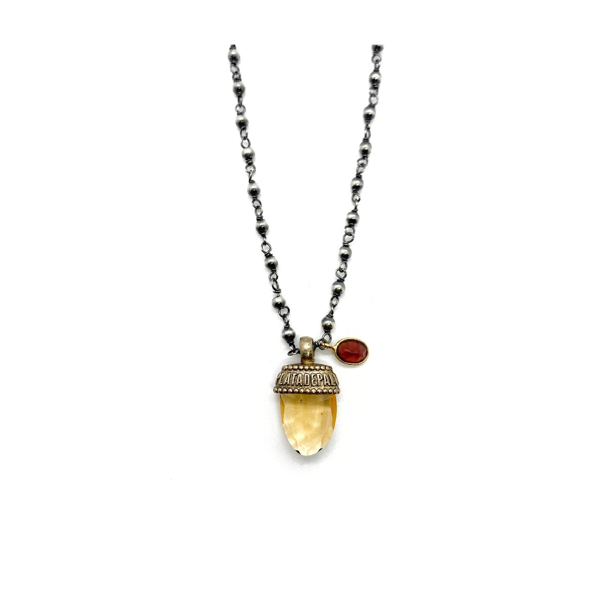 CITRINE PLATADEPALO NECKLACE - WN206X