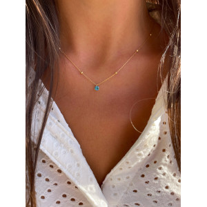 SUPERORO LONDON BLUE GOLD NECKLACE - A41-MODFD43TL/G-43:O