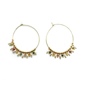 PENDIENTES ALISIA PERLAS ORO TURMALINAS - AL4054ORO