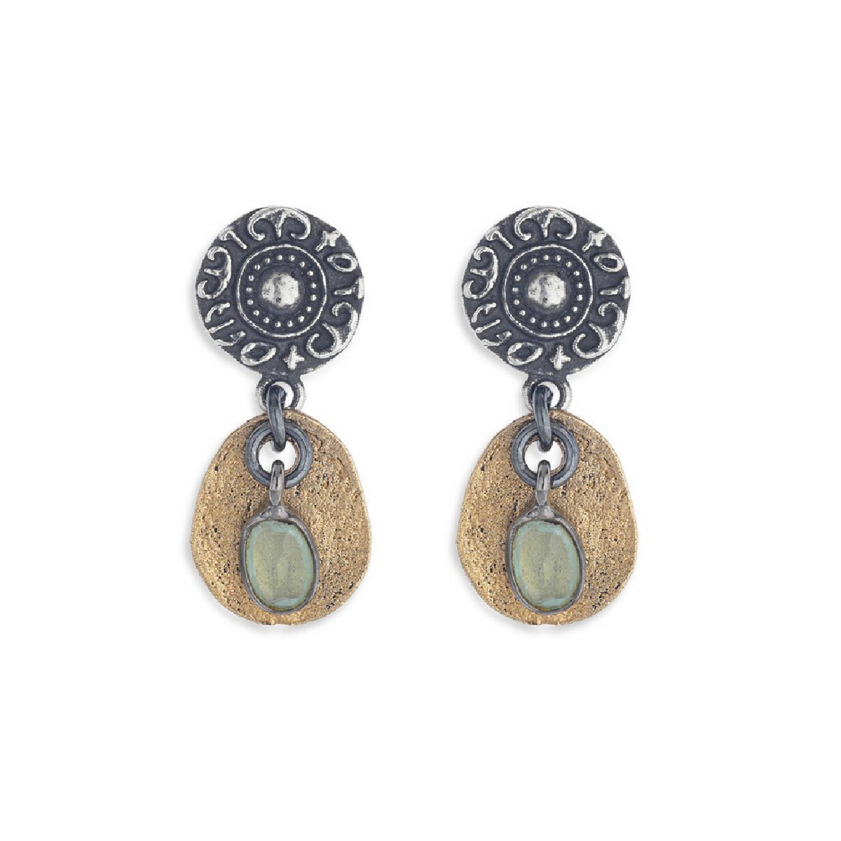 CHALCEDONY PLATADEPALO EARRINGS - WE116X