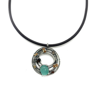 CHALCEDONY TOP SILVER NECKLACE - CL7203PPC