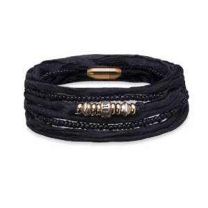 BLACK PLATADEPALO BRACELET - WB444N T/19
