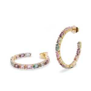 COLORFUL LINEARGENT EARRINGS - 19567-R-A