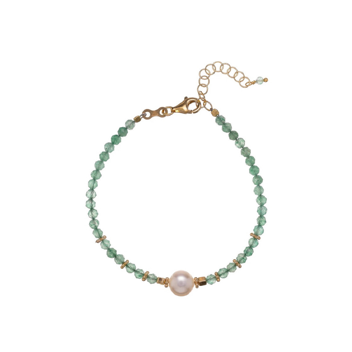 PULSERA ALISIA AVENTURINA PERLA - AL4108ORO AVVENTURIN