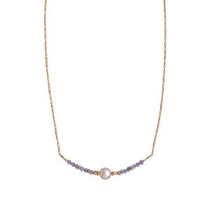 COLLAR ALISIA TANZANITA PERLA - AL4109ORO TANZANITE