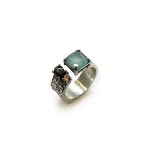 ANILLO TOP SILVER CALCEDONIA - AN7678P