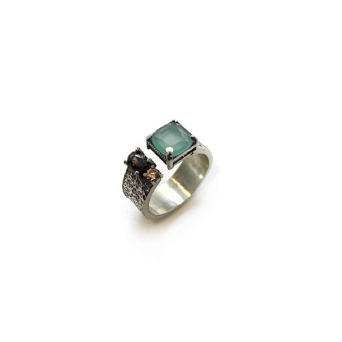 ANILLO TOP SILVER CALCEDONIA - AN7678P