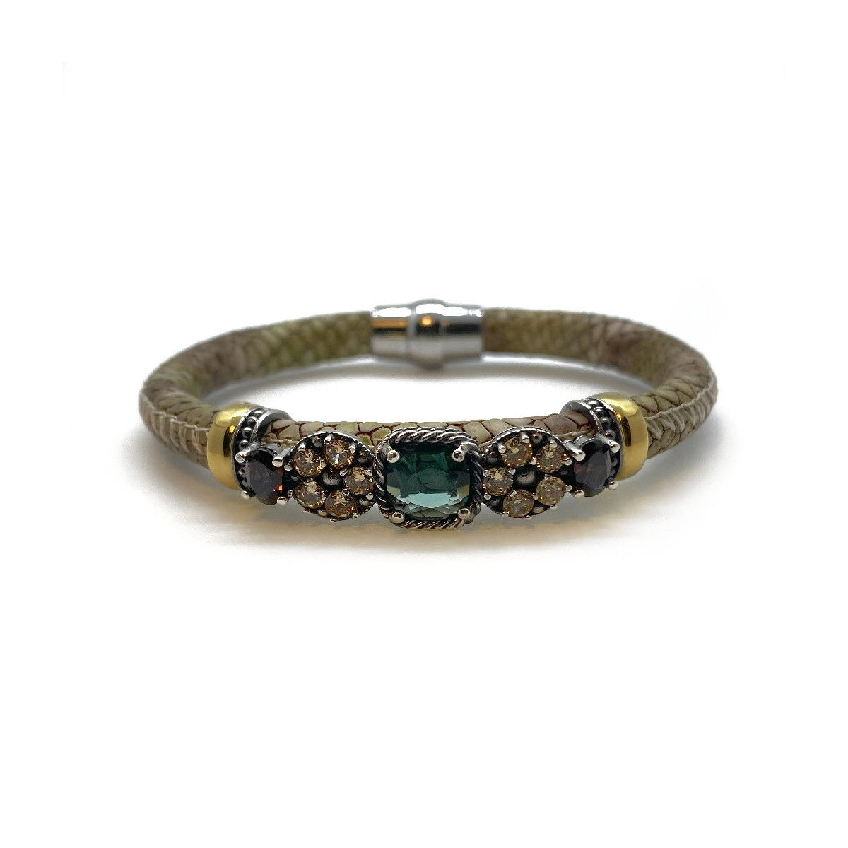PULSERA TOP SILVER VERDE - PU7616PC