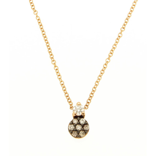 COLLAR PANOS & SAVAS ORO ROSA  DIAMANTES BROWN - N2101