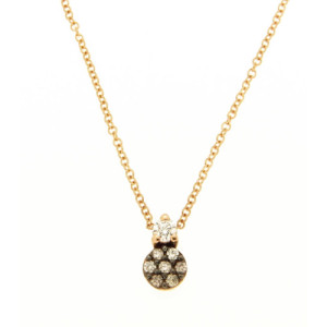 COLLAR PANOS & SAVAS ORO ROSA  DIAMANTES BROWN - N2101