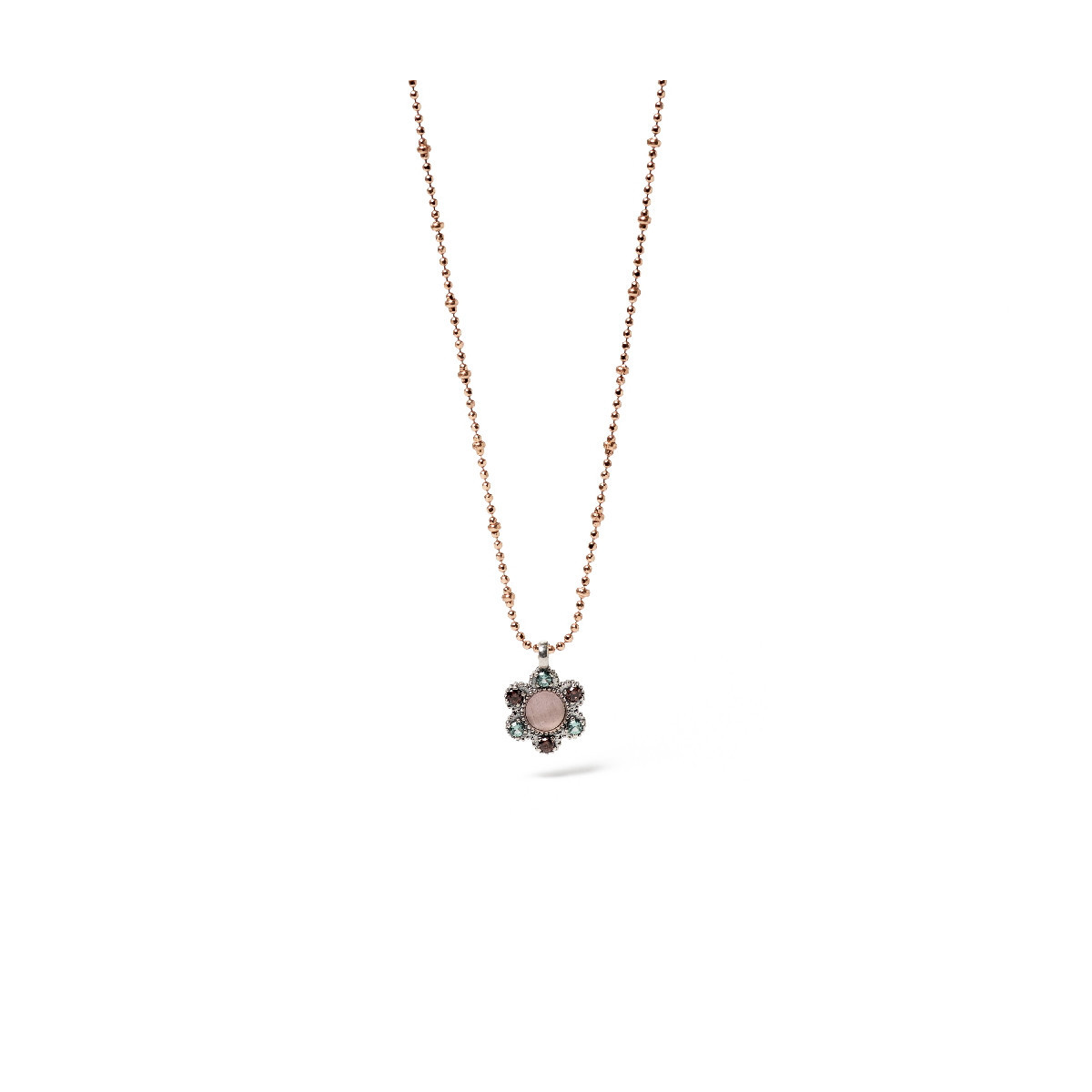 ROSE QUARTZ SUNFIELD NECKLACE - CL065210