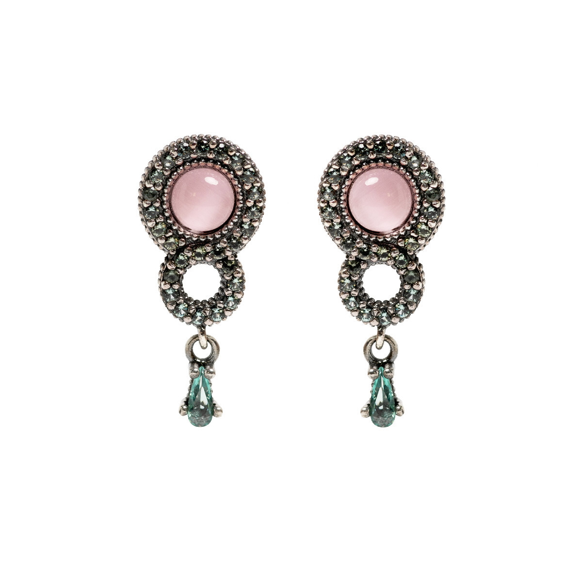 PENDIENTES SUNFIELD CUARZO ROSA - PE065241/56
