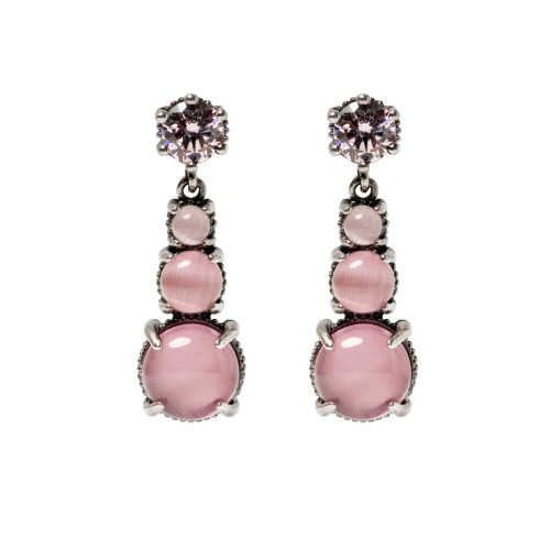 PENDIENTES SUNFIELD CUARZO PINK - PE065260/56