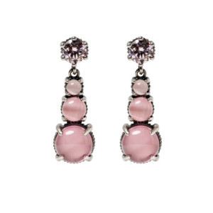 PENDIENTES SUNFIELD CUARZO PINK - PE065260/56