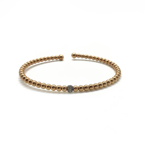 PULSERA ESCLAVA JAIBOR ORO ROSA BROWN - S5033MP020