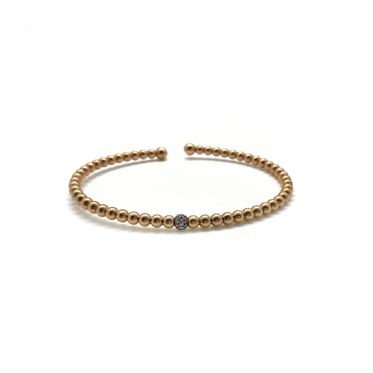 PULSERA ESCLAVA JAIBOR ORO ROSA BROWN - S5033MP020