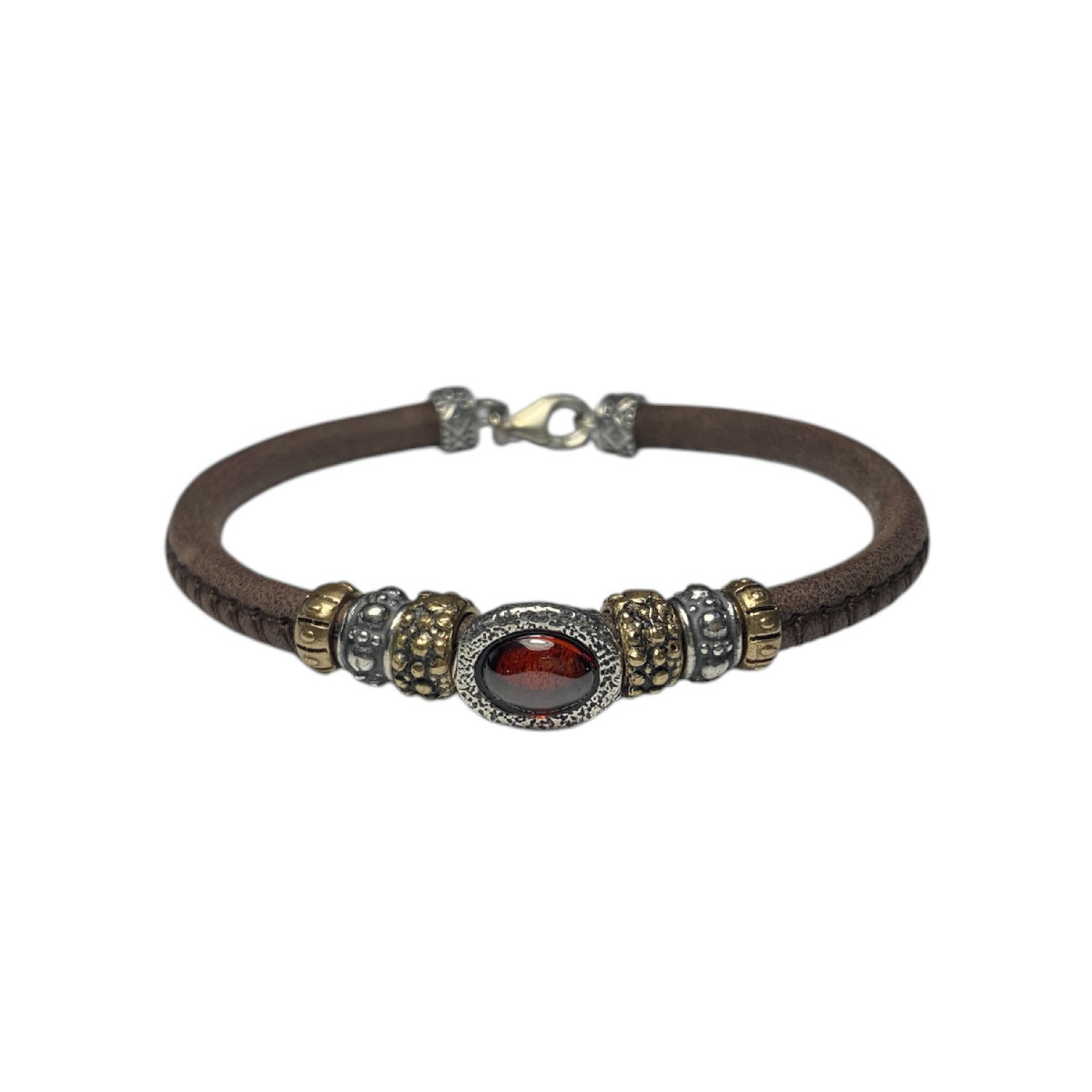 PULSERA PLATADEPALO GRANATE - WB487X T/19