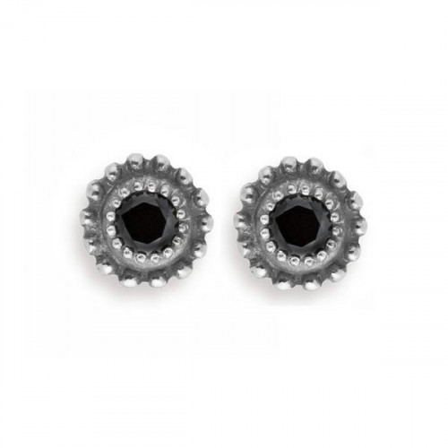 PENDIENTES PLATADEPALO NEGRO - CE19N