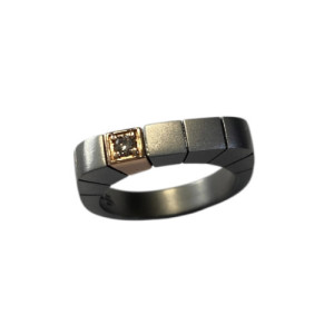 ANILLO JAIBOR TITANIO OR ROSA BROWN - R2951MPB14