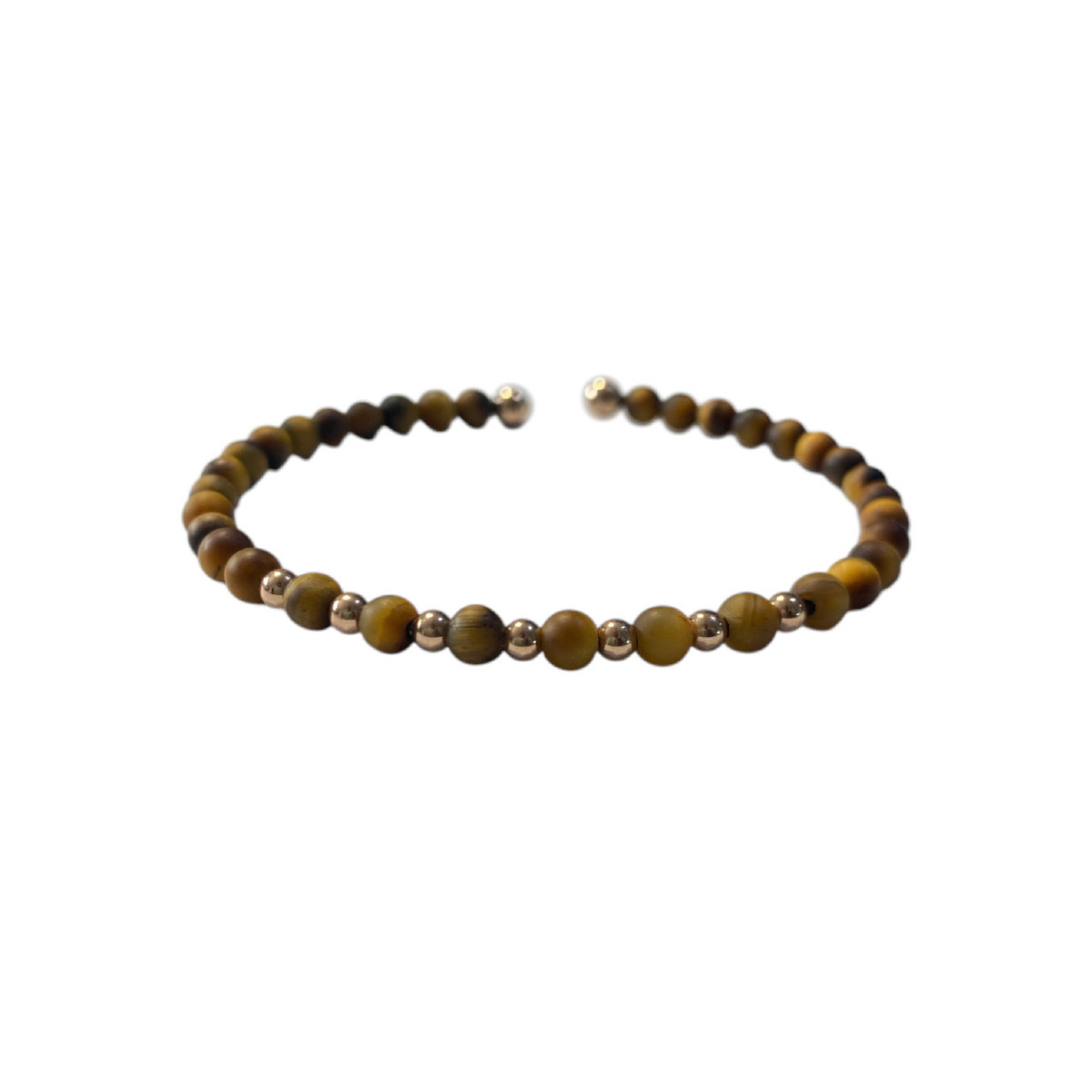 PULSERA ESCLAVA JAIBOR OJO DE TIGRE ORO ROSA - S5030JP073