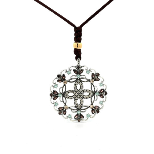 CHALCEDONY TOP SILVER NECKLACE - CL7801P