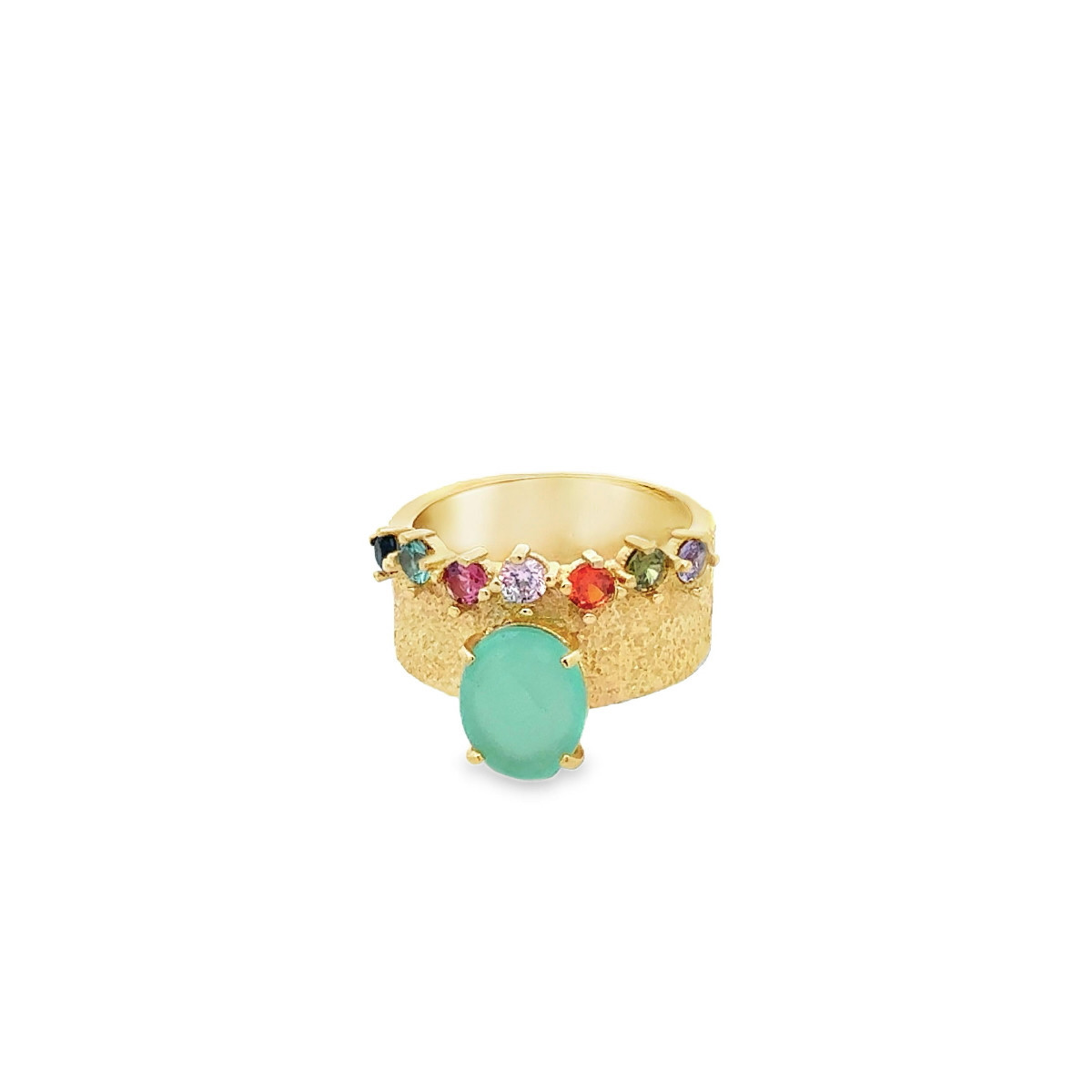 CHALCEDONY TOP SILVER RING - AN7664PX