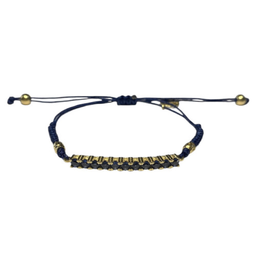 PULSERA TOP SILVER AZUL MARINO - PU7852PXB