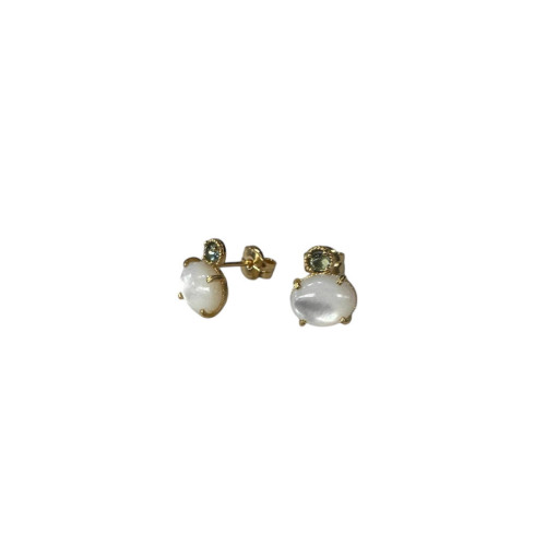 ARRACADES TOP SILVER PEDRA LLUNA - PE7869PX