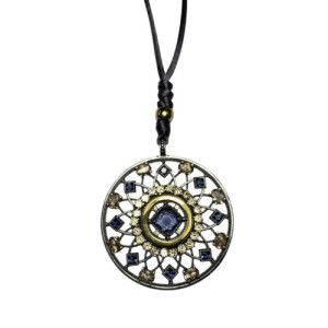 BLUE TOP SILVER NECKLACE - CL7629PB
