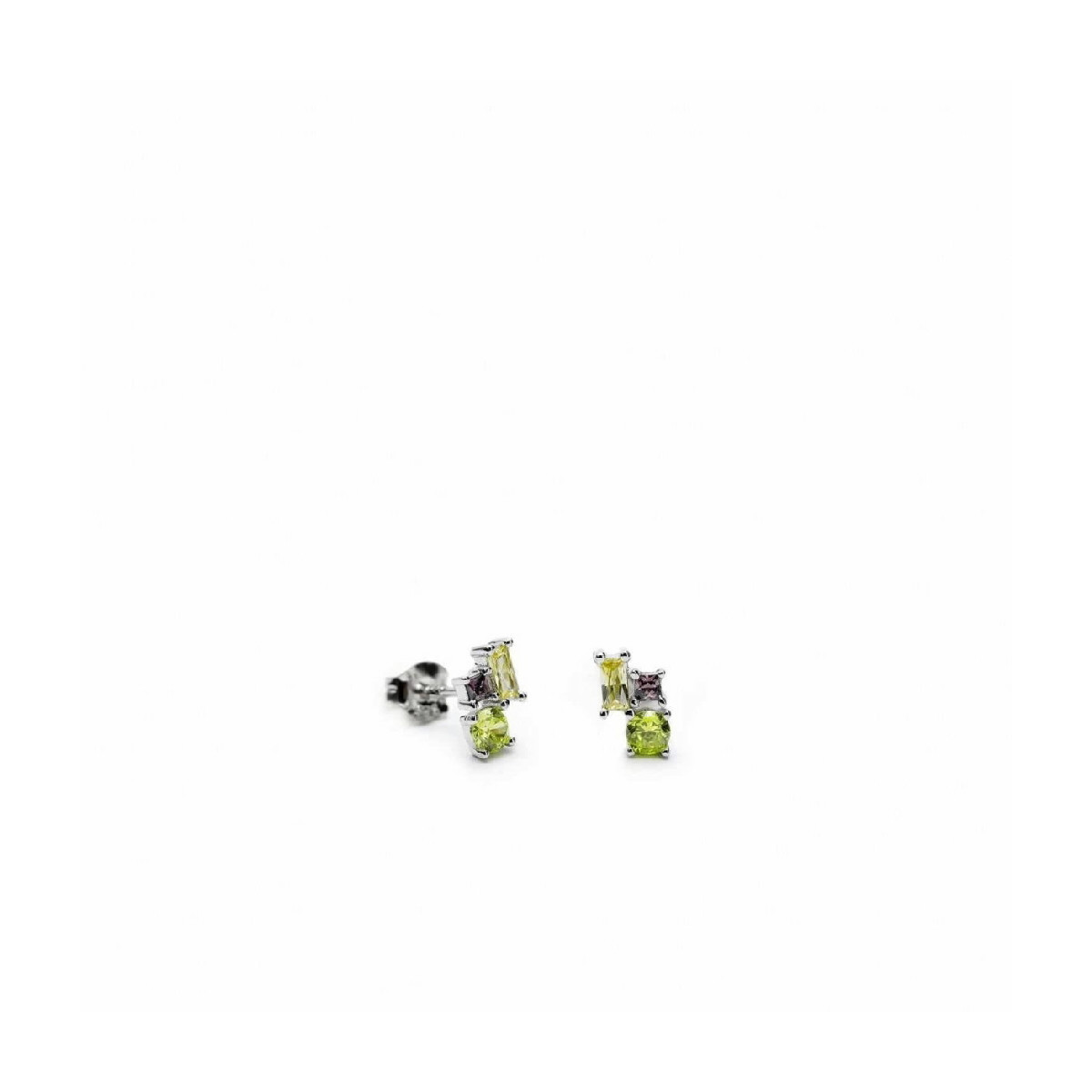 PENDIENTES LINEARGENT PLATA CIRCONITAS - 18855-V-A