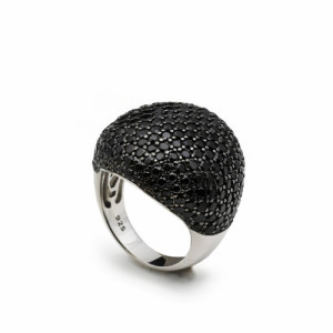 ANELL LINEARGENT NEGRE - 19603-R
