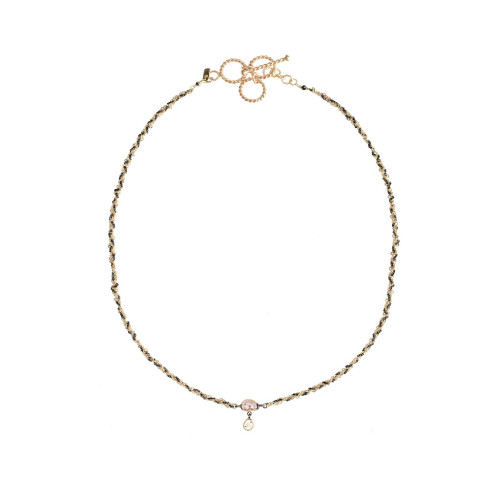 COLLAR MARIE LAURE CHAMOREL ORO NEGRO - MLS727