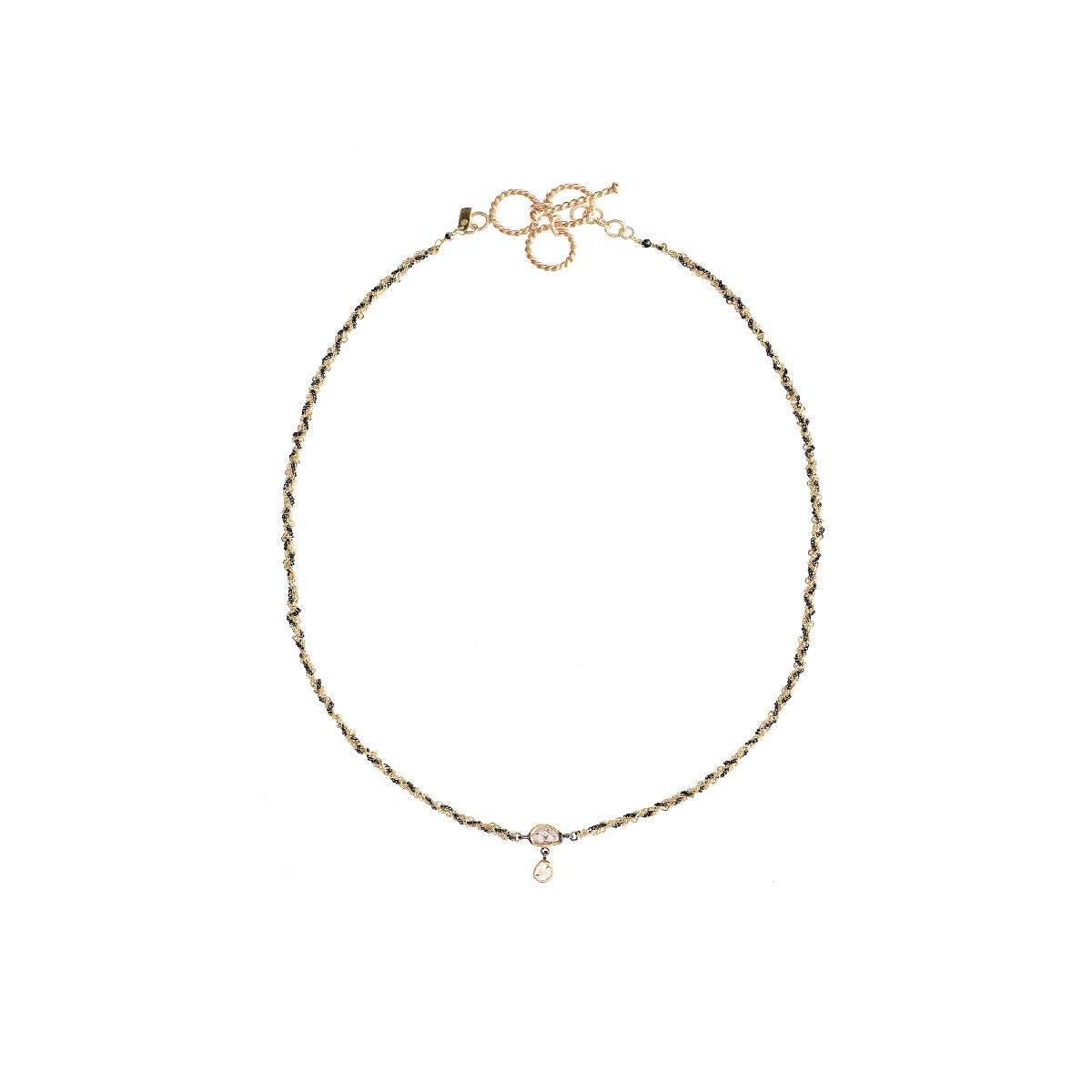 COLLAR MARIE LAURE CHAMOREL ORO NEGRO - MLS727