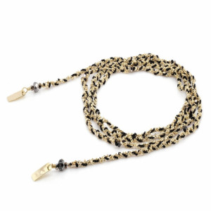 GOLD BLACK MARIE LAURE CHAMOREL NECKLACE - MLS182