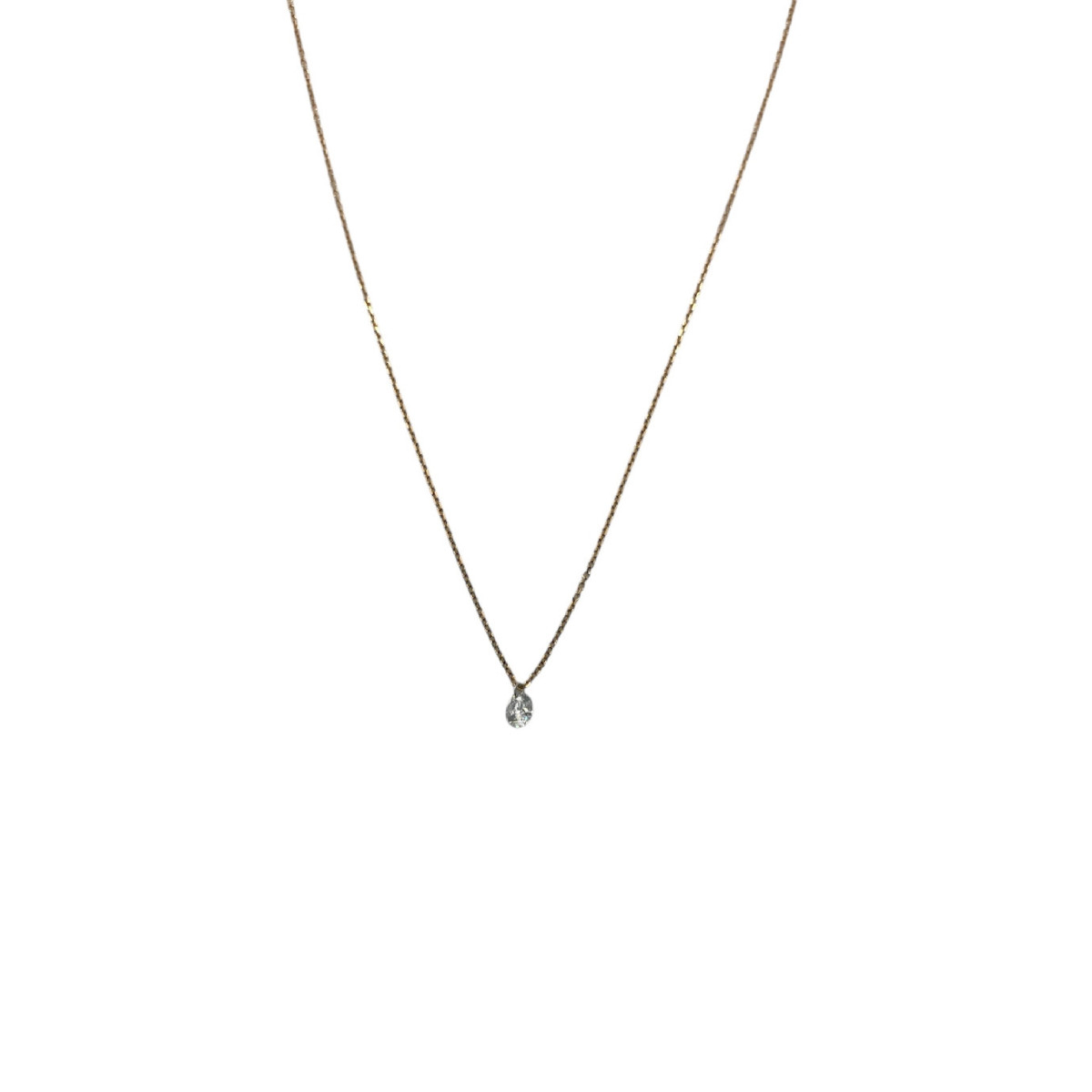 0,15 CARATS DIAMOND ROSE GOLD NECKLACE - 1AEB