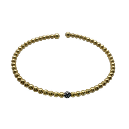 PULSERA ESCLAVA JAIBOR ORO DIAMANTES NEGROS - S5033MY025