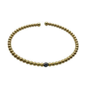 PULSERA ESCLAVA JAIBOR ORO DIAMANTES NEGROS - S5033MY025