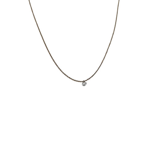 0,10 CARATS DIAMOND ROSE GOLD NECKLACE - 1AED