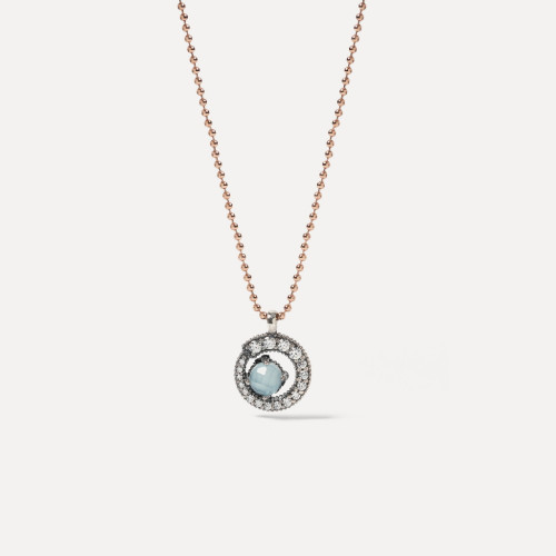 COLLAR SUNFIELD CUARZO AGUAMARINA - CL065390/49